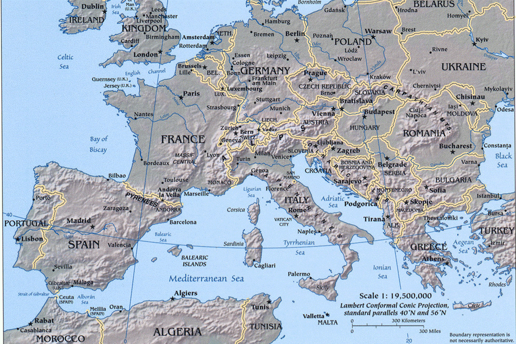 South Europe Cruise Map 
